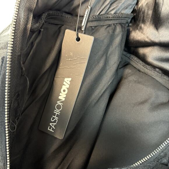 NWT Fashion Nova Exclusive After Party Tulle Maxi Dress Black Whimsigoth Size 1X - Picture 6 of 7